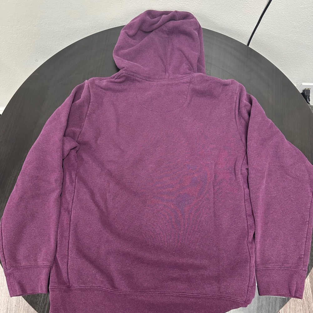 Patagonia Logo Hoodie Pullover Sweatshirt Purple Heathered Sz M Kangaroo Pocket - Picture 3 of 12